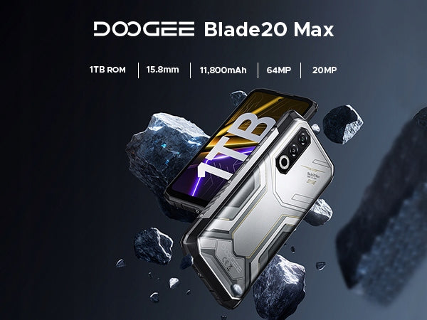 Smartfon Pancerny DOOGEE BLADE20MAX 1TB NFC DUAL SIM 11800mAh WODOODPORNY EAN (GTIN) 6923740276235