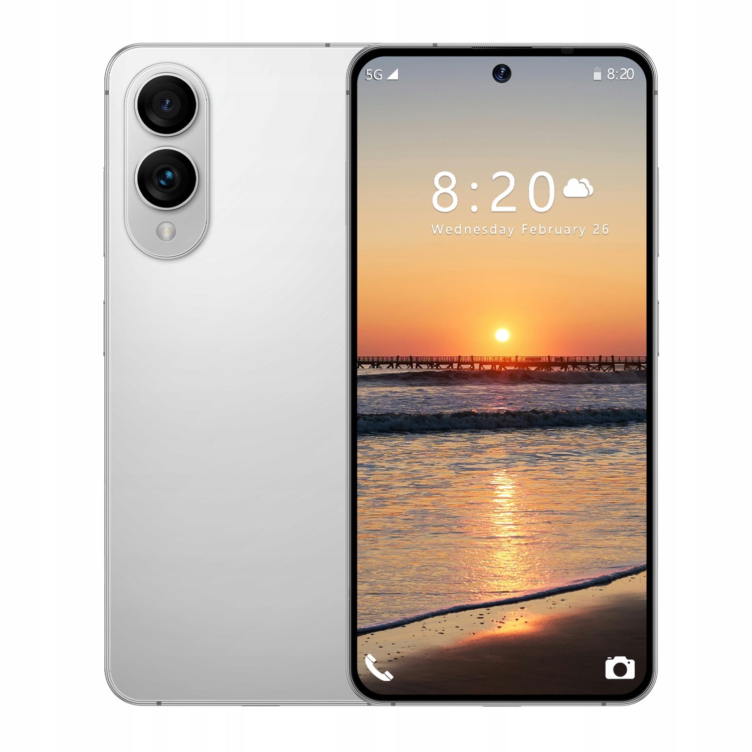 Smartphone 8GB RAM+256GB ROM 10-core Android 15.0-White