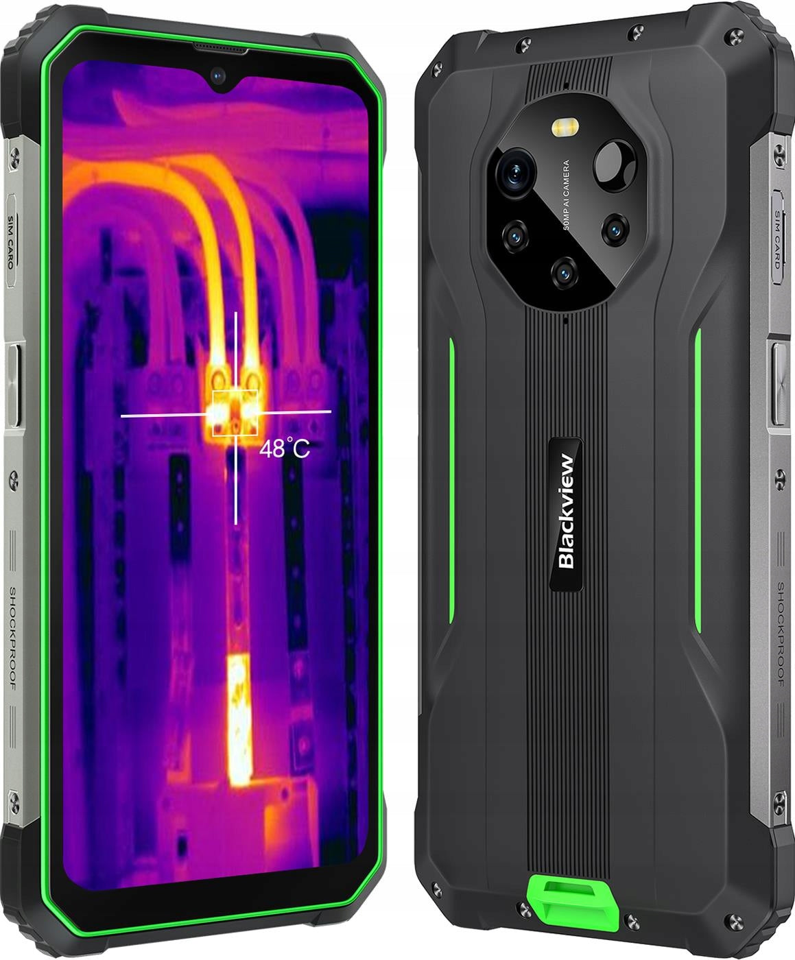Smartphone Blackview BL8800 Pro 5G 8/128GB 8380mAh green Charger included no