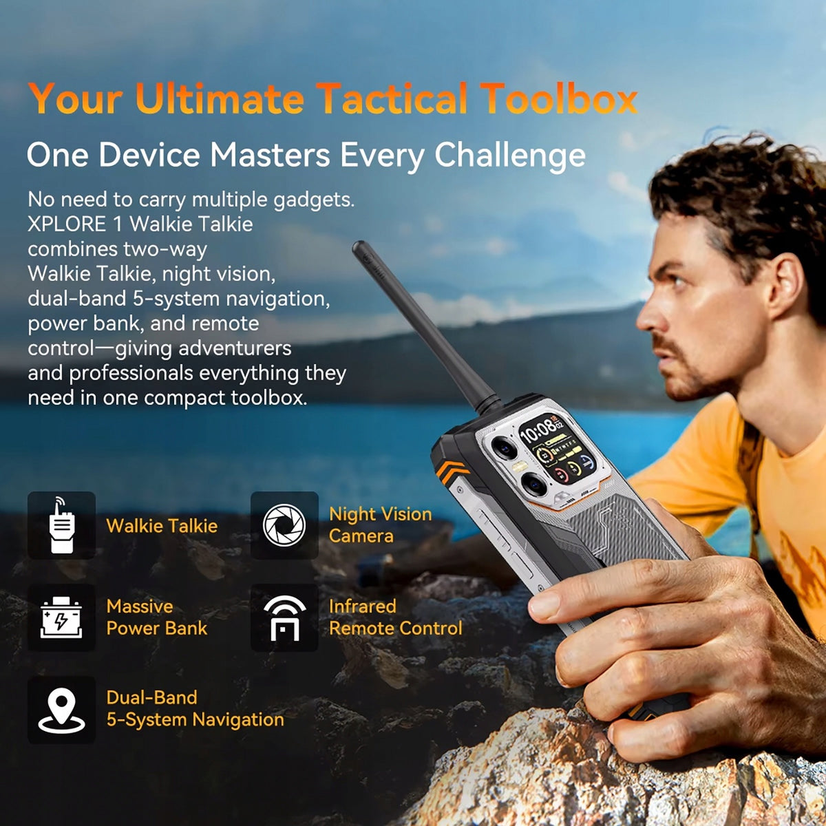 Smartphone Blackview XPLORE 1 Walkie Talkie 36(12+24)GB / 256 GB 5G black Packaging status original