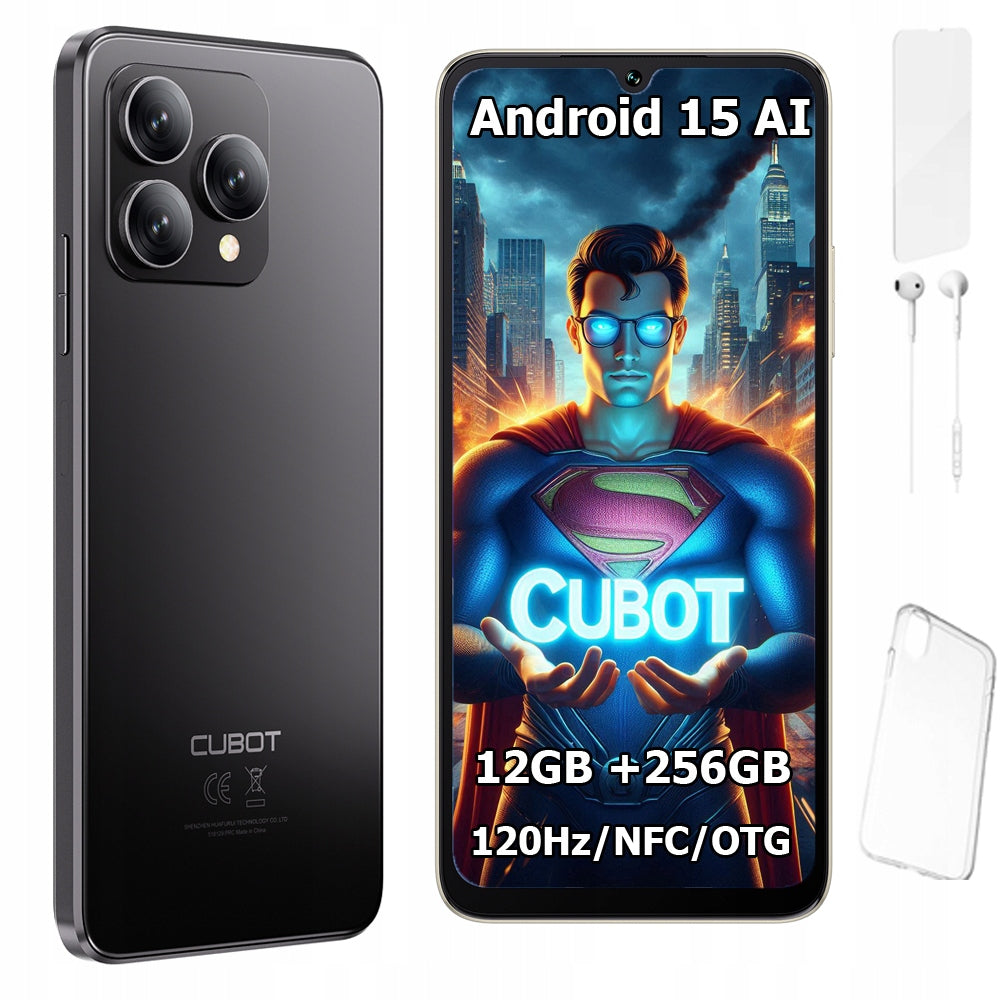 Smartphone CUBOT A40 6,88" 12/256GB DUAL SIM NFC ANDROID 15 + CASE + FOIL
