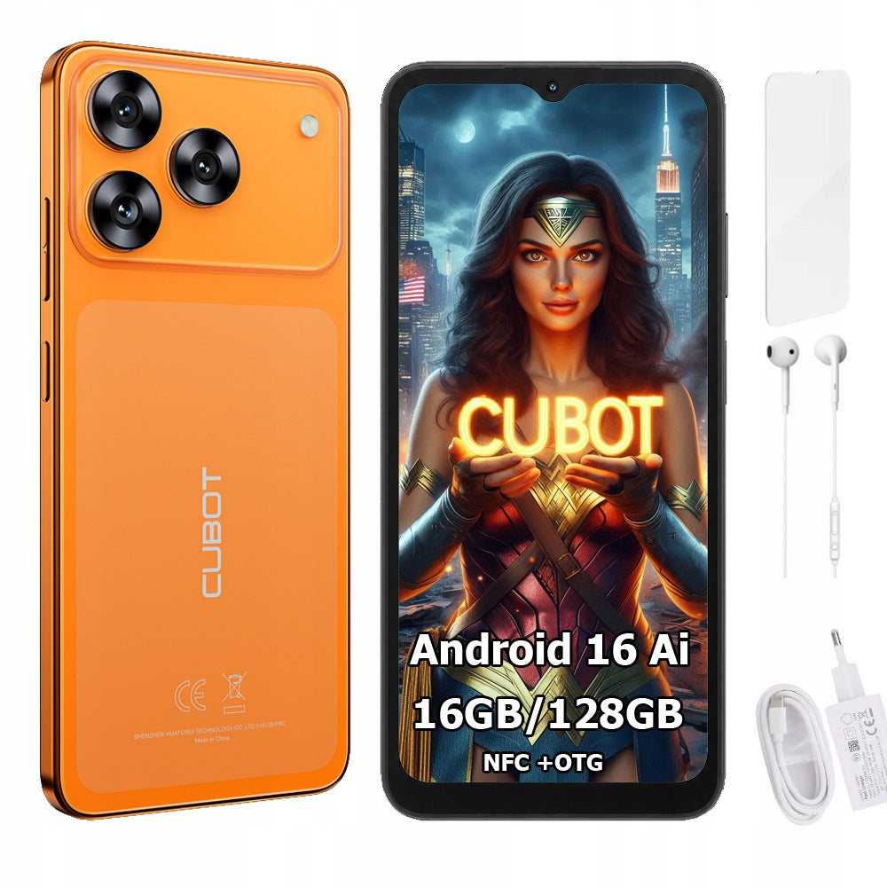 Smartphone CUBOT A50 6,88" 16/128GB DUAL SIM NFC ANDROID 16 + CASE + FOIL