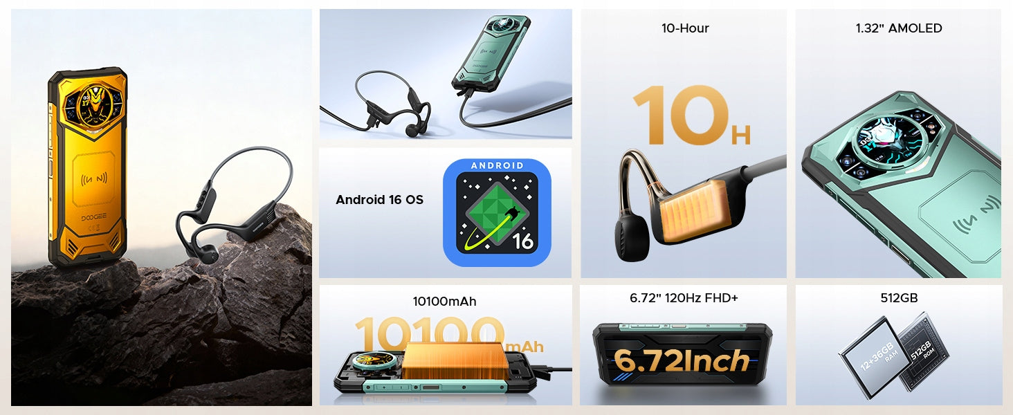 Smartphone DOOGEE S200X VIP 12 GB / 512 GB 5G yellow Brand DOOGEE