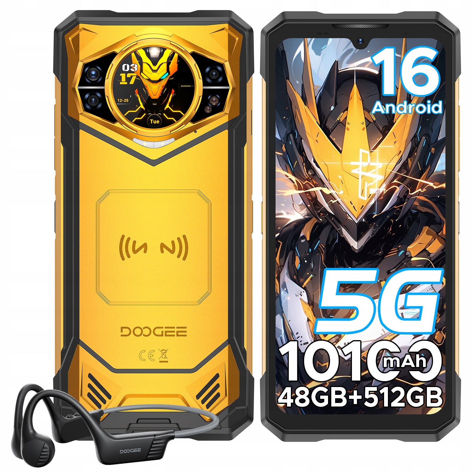 Smartphone DOOGEE S200X VIP 12 GB / 512 GB 5G yellow