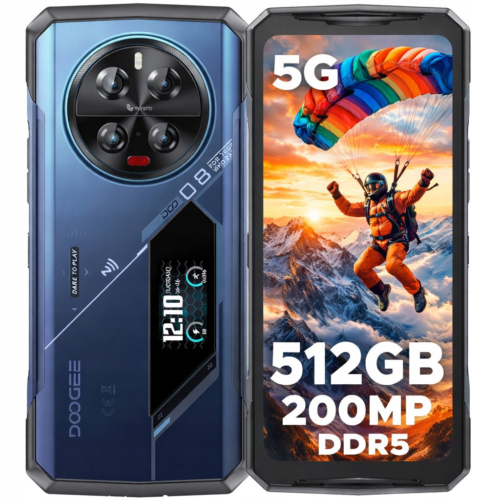 Smartphone DOOGEE V40PRO 36+512GB 5G 200MP 6,78”8680mAh/WiFi6/NFCblack IP69K