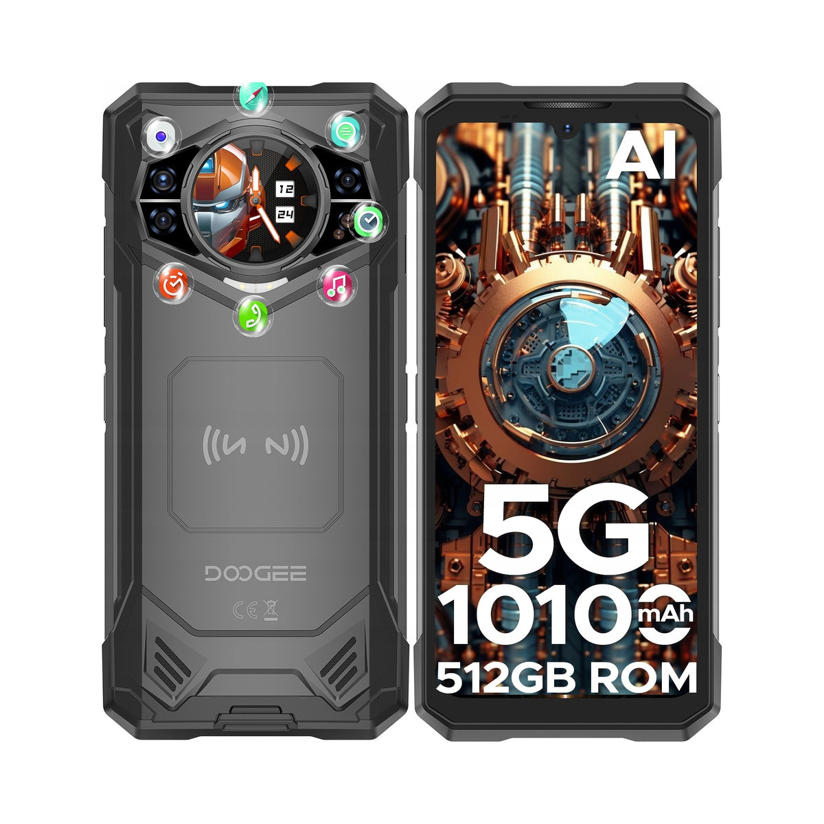 Smartphone DooGee S200X 12 GB / 512 GB 5G black