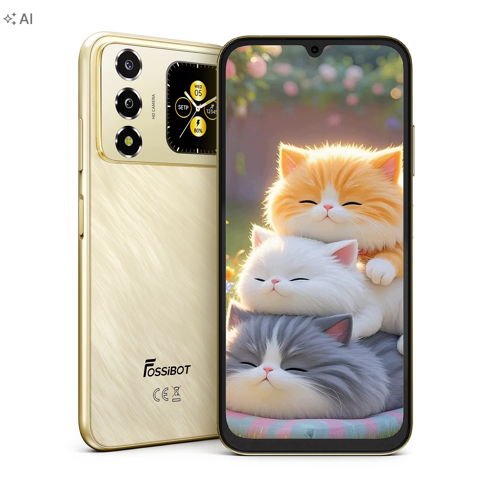 Smartphone Fossibot S7 4 GB / 128 GB 4G (LTE) gold Charger included yes