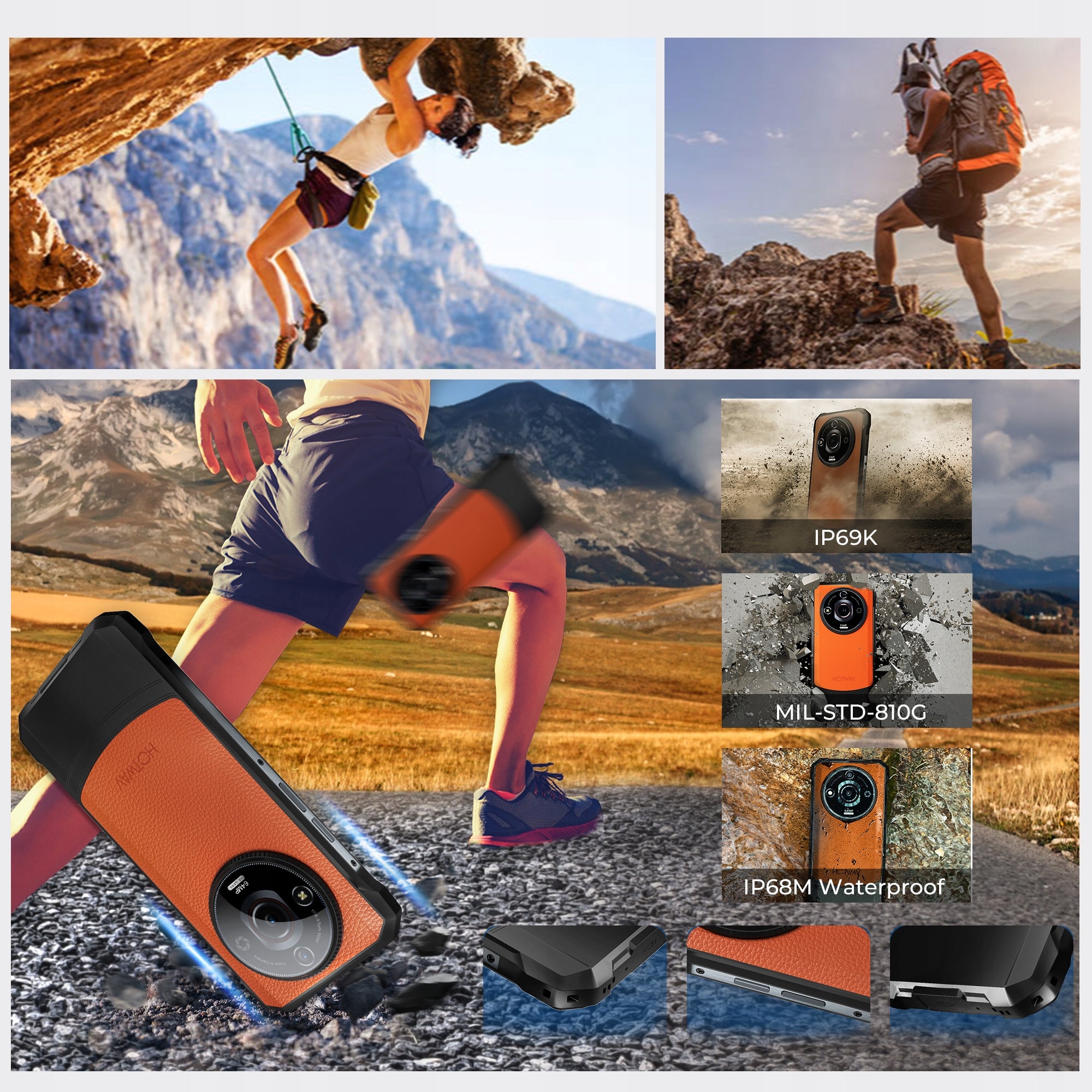 Smartphone HOTWAV T7 Pro 6 GB / 256 GB 4G (LTE) oranžový Built-in memory 256 GB