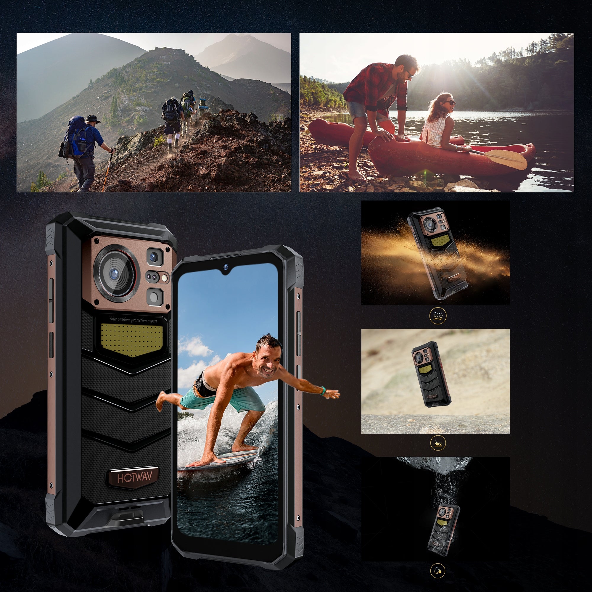 Smartphone HOTWAV W11 6 GB / 256 GB 4G (LTE) brown Built-in memory 256 GB