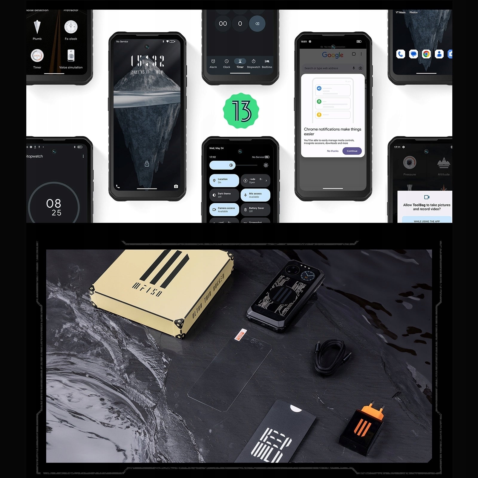Smartphone IIIF150 B2 Ultra 12/256GB 6.8" IP68/69 15000mAh LTE 120Hz Black EAN (GTIN) 6974821290442