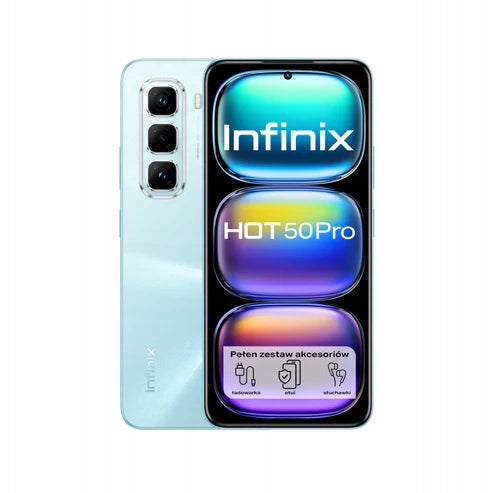 Smartphone Infinix Hot 50 Pro 8GB 256GB 4G LTE Blue Dual SIM Charger included yes