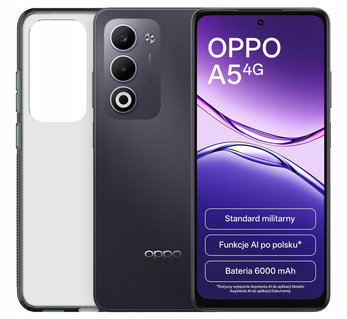 Smartphone OPPO A5 4G Dark purple + Case