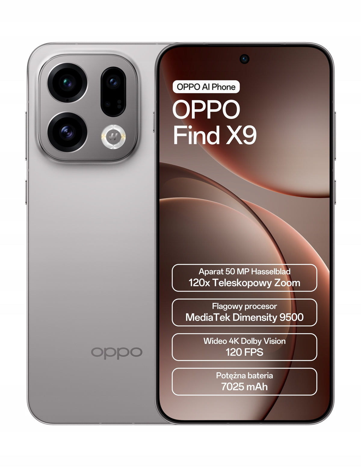 Smartphone OPPO Find X9 12/512 GB Titanium + Magnetic Case Light Luxury Simlock no simlock