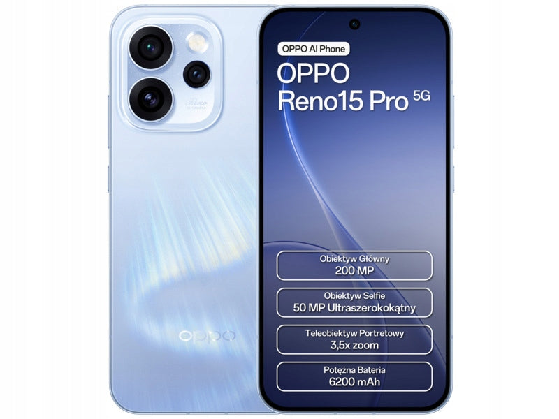Smartphone OPPO Reno 15 Pro 5G 12/512GB 6.32" 120Hz Blue