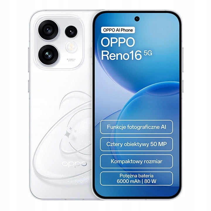 Smartphone OPPO Reno16 5G 8/256 GB white Brand Oppo