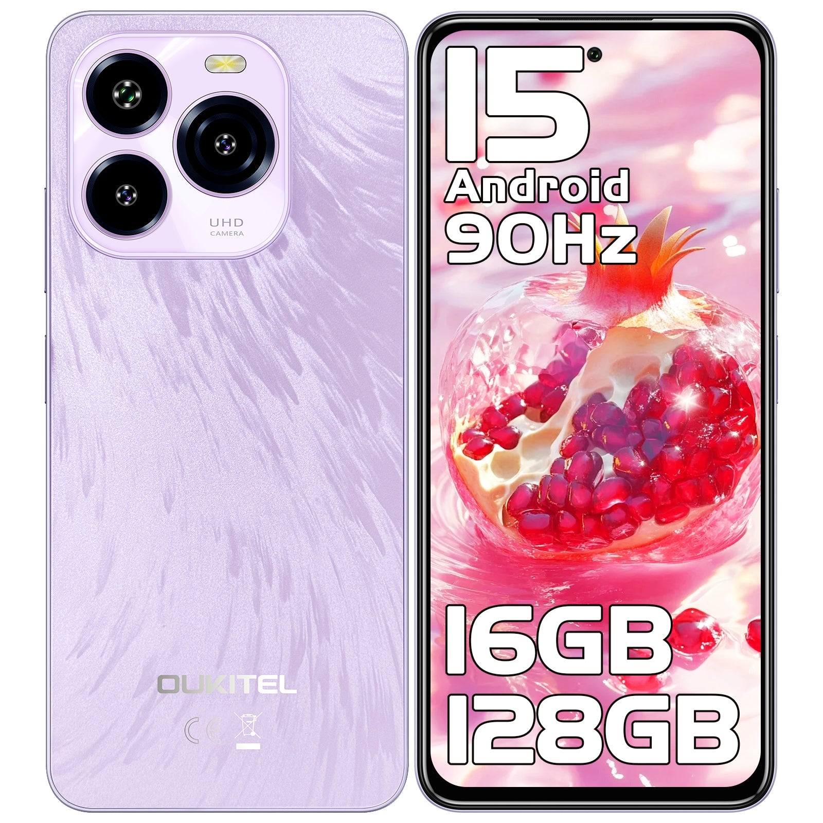 Smartphone OUKITEL C65 with Android 15, HD+ 6,7 inch display
