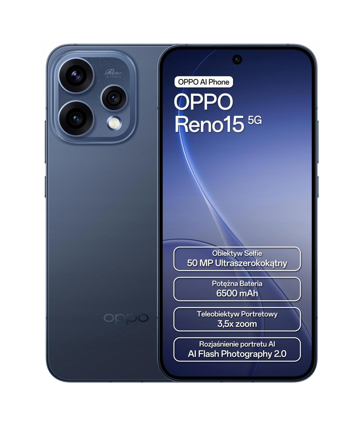 Smartphone Oppo Reno15 5G 8 GB / 512 GB NFC DualSIM Blue Twilight Black