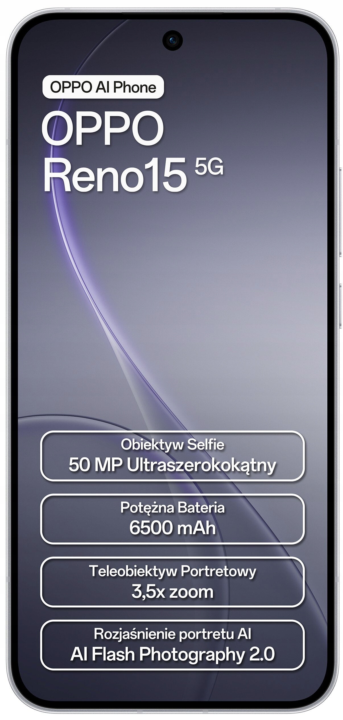 Smartphone Oppo Reno15 8 GB / 512 GB 5G white Brand Oppo