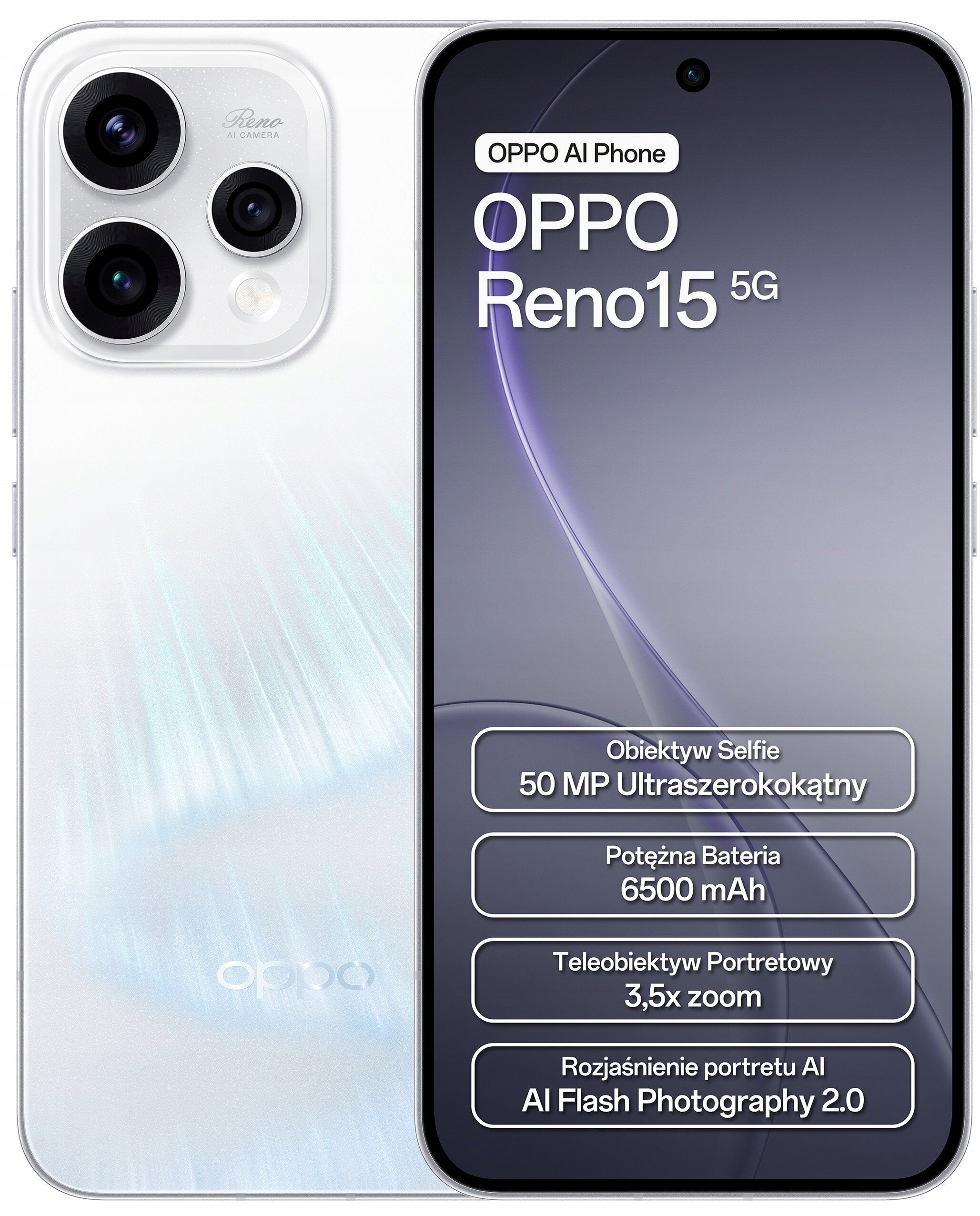 Smartphone Oppo Reno15 8 GB / 512 GB 5G white
