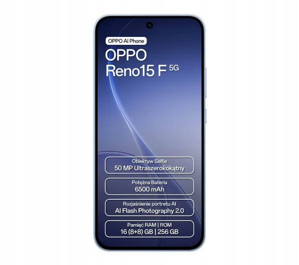 Smartphone Oppo Reno15 F 8 GB / 256 GB 5G blue Charger included no