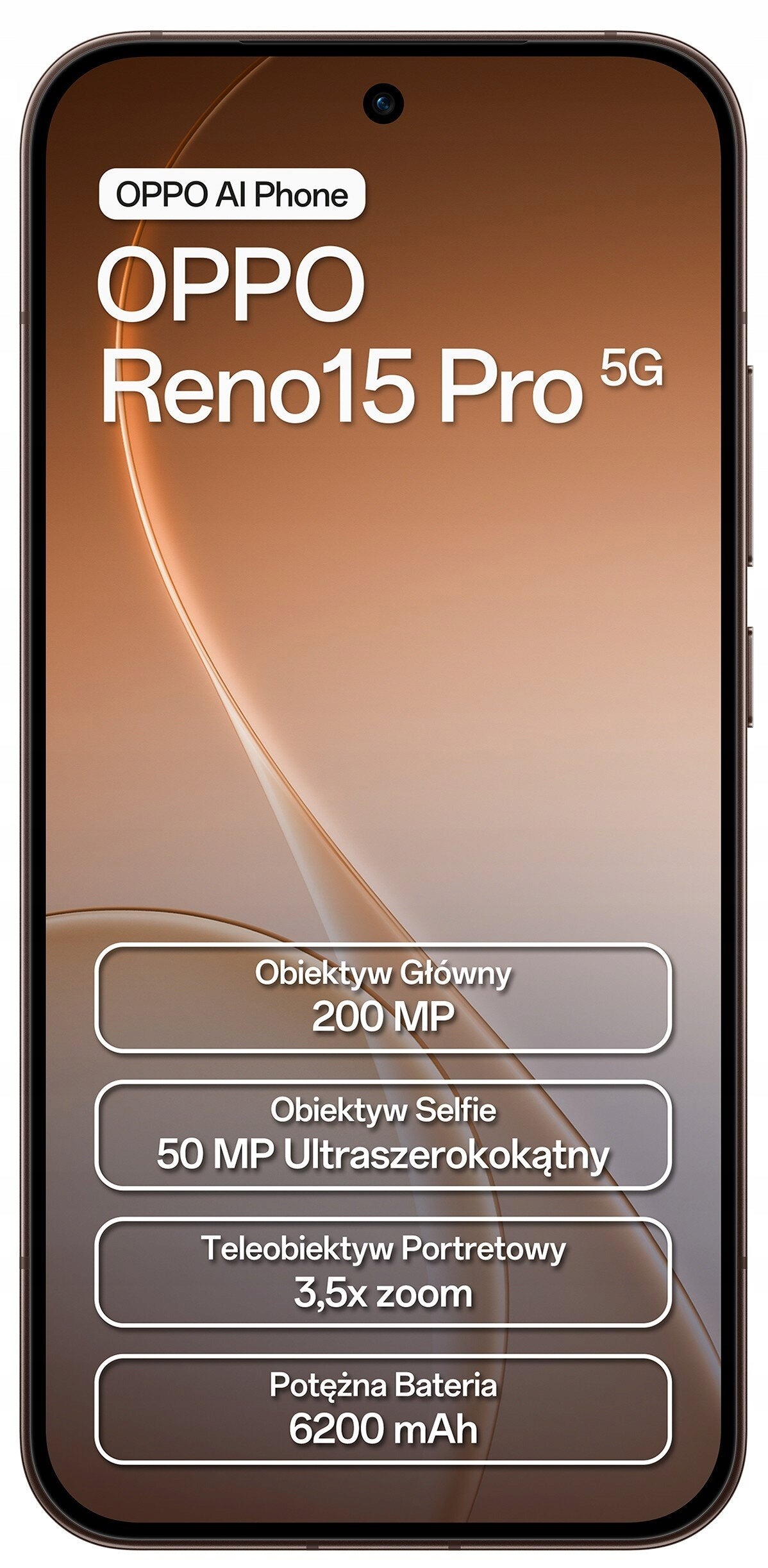 Smartphone Oppo Reno15 Pro 5G 12 GB / 512 GB NFC Dual SIM Brown Brand Oppo