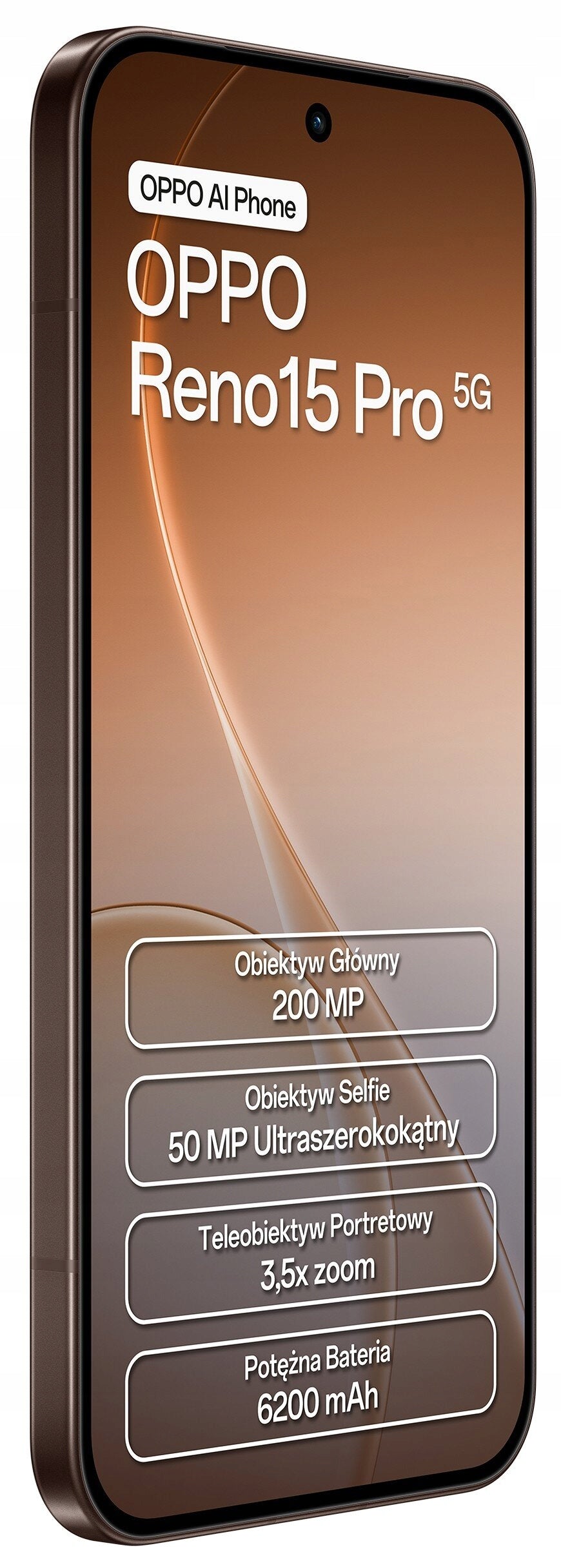 Smartphone Oppo Reno15 Pro 5G 12 GB / 512 GB NFC Dual SIM Brown Built-in memory 512 GB
