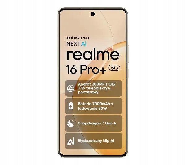 Smartphone Realme 16 Pro+ 12 GB / 512 GB 5G Master Gold Packaging status original