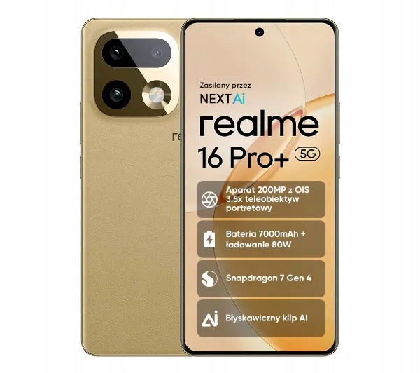Smartphone Realme 16 Pro+ 12 GB / 512 GB 5G Master Gold