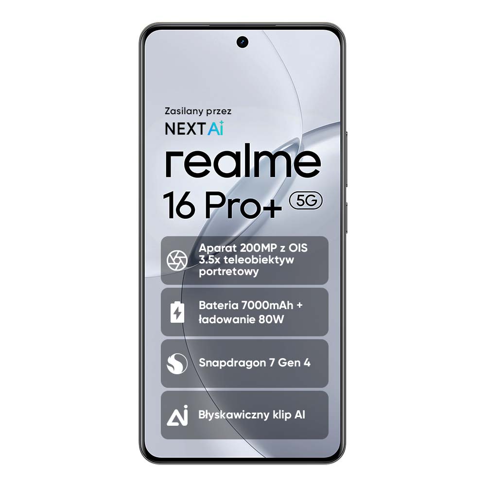 Smartphone Realme 16 Pro+ 12 GB / 512 GB 5G grey Charger included no