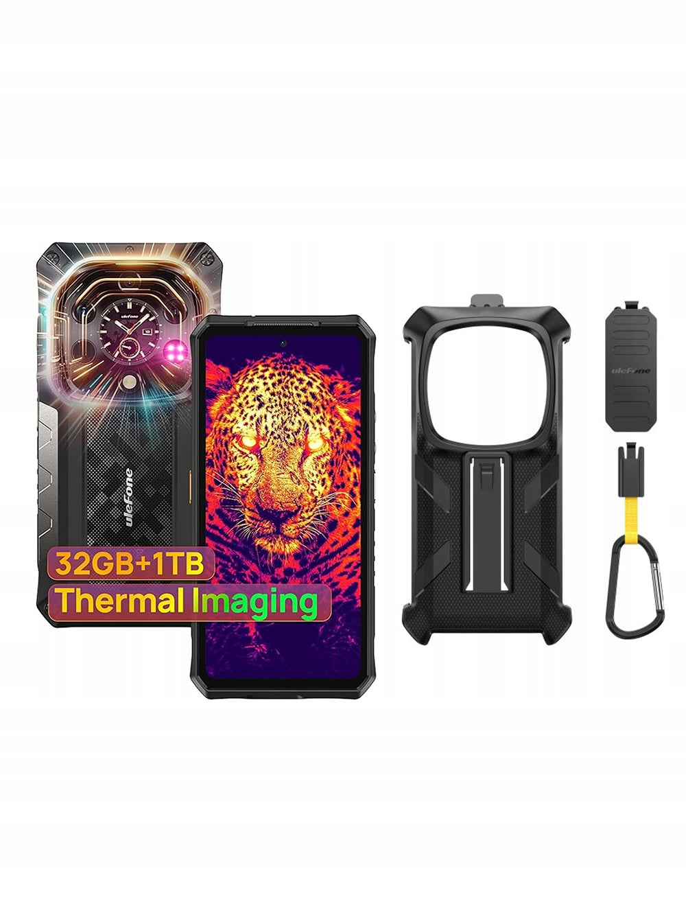 Smartphone Ulefone Armor 28 Ultra Thermal 32(16+16) GB / 1 TB + case black