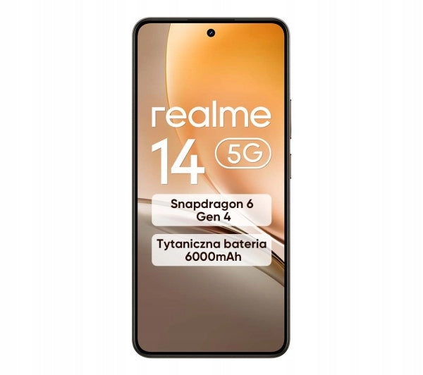 Smartphone realme 14 5G 8/256GB 120Hz 50Mpix AMOLED Storm Titanium Brown Brand Realme