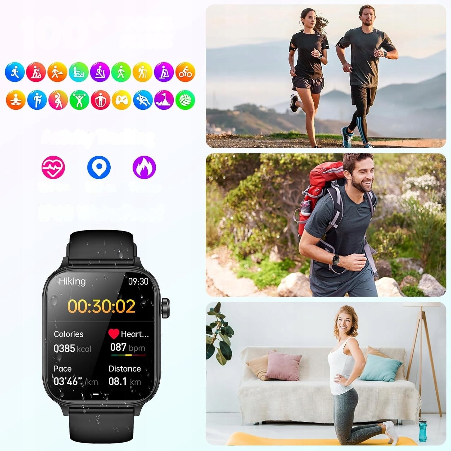 Smartwatch 1,96 inch ECG Bluetooth Talk IP67 100 Sports Modes Model other