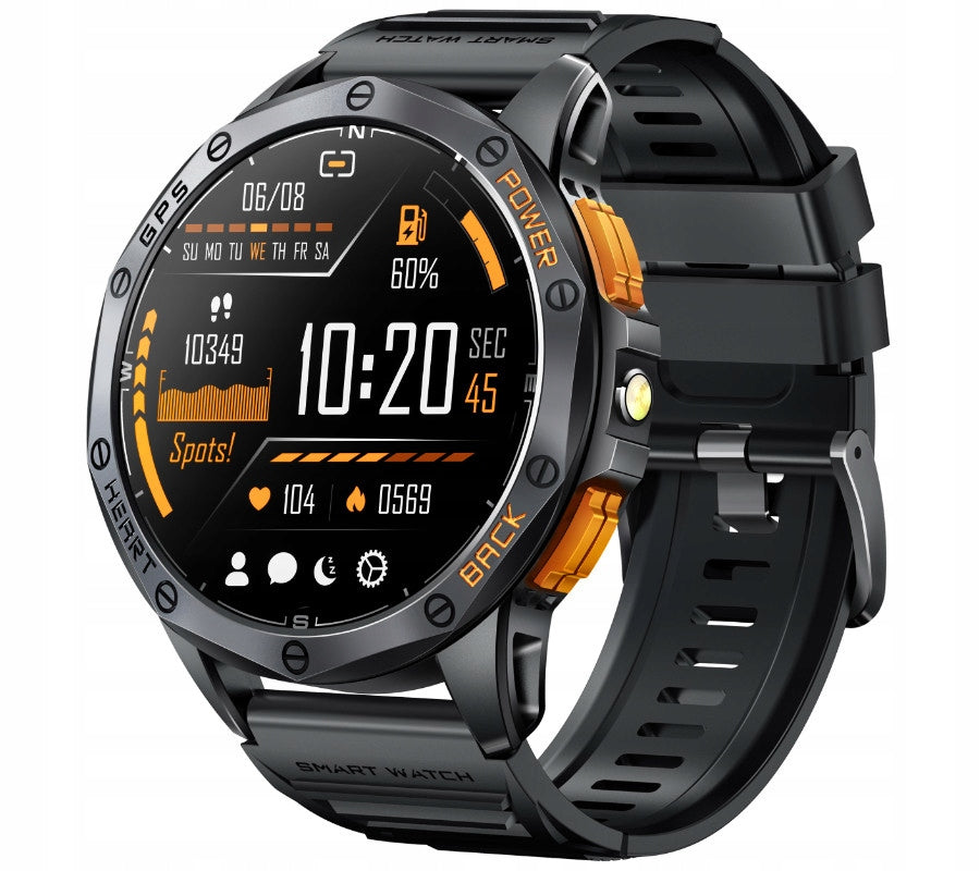 Smartwatch AMOLED GPS Compass IP68 BT Talking Sport Battery 530mAh Packaging status original