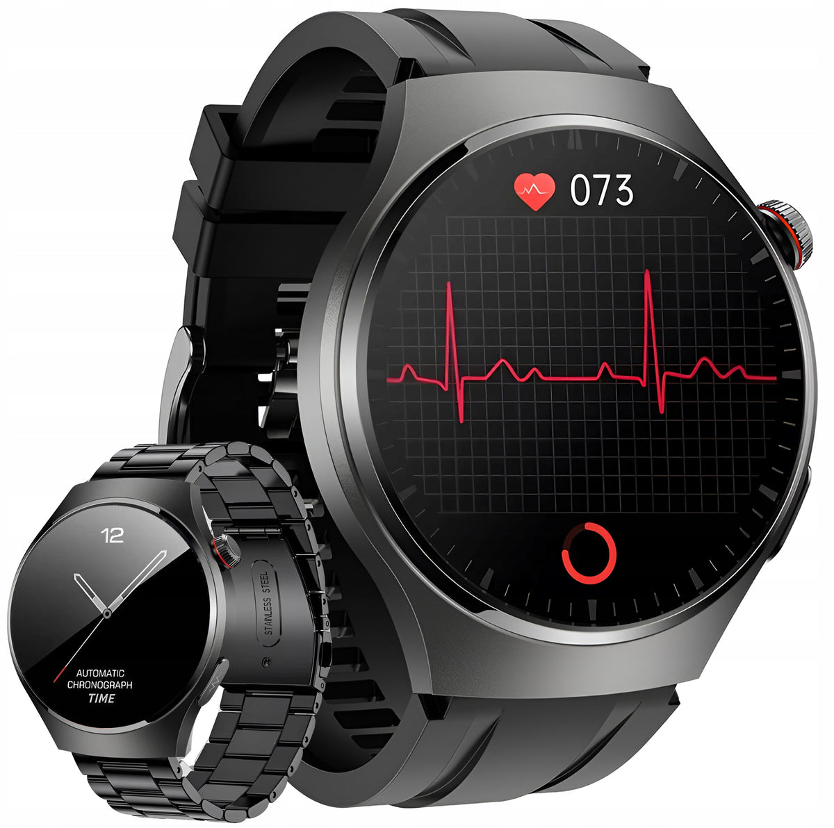 Smartwatch AMOLED MEASUREMENT CURKU ECG CONVERSATION BLOOD PRESSURE MONITOR