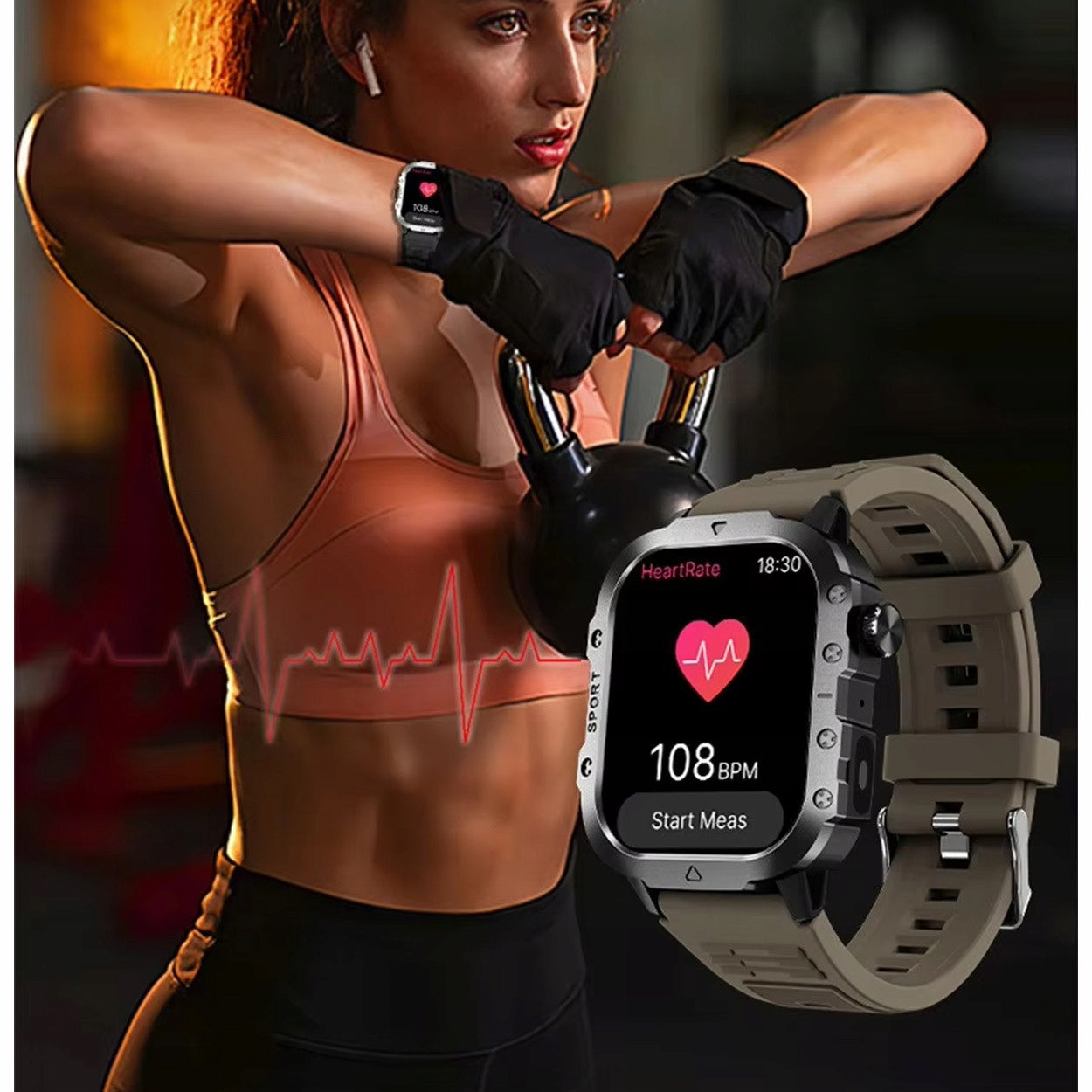 Smartwatch Active Go waterproof pulse steps calories pressure sleep Model other