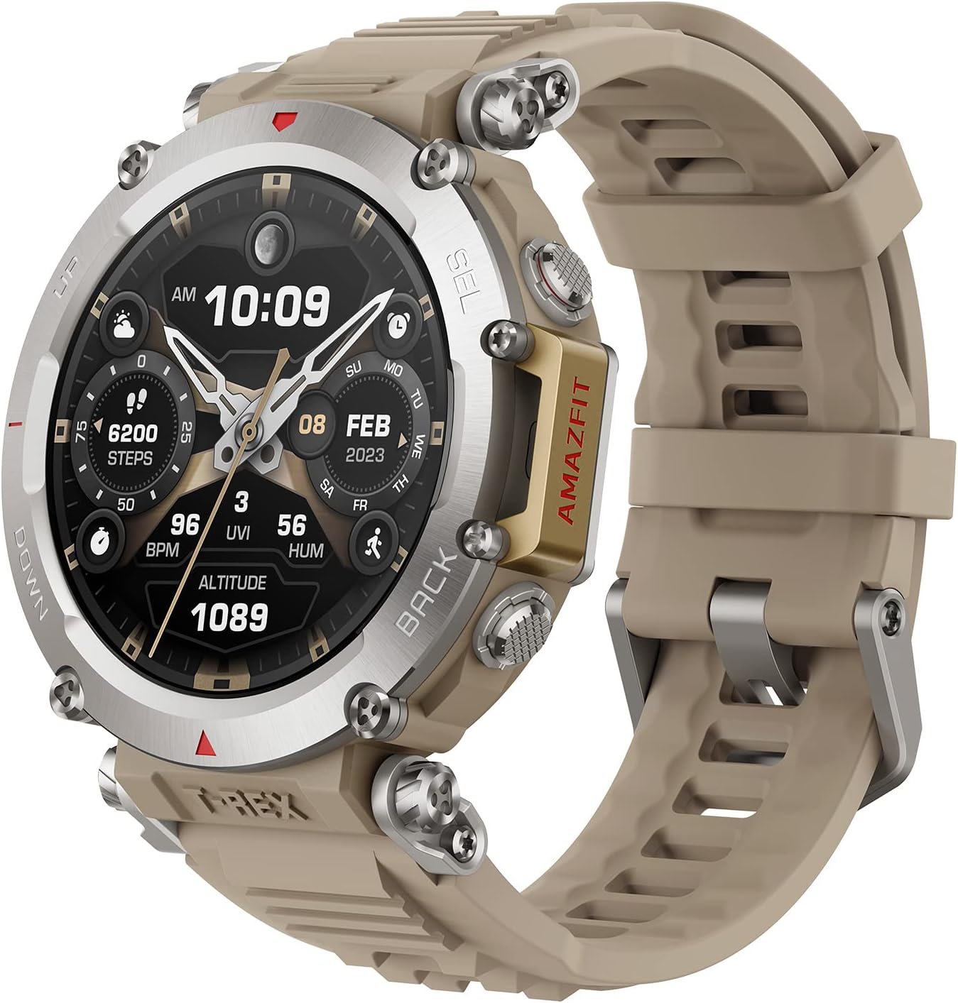 Smartwatch Amazfit T-Rex Ultra Beige GPS Sports Watch AMOLED