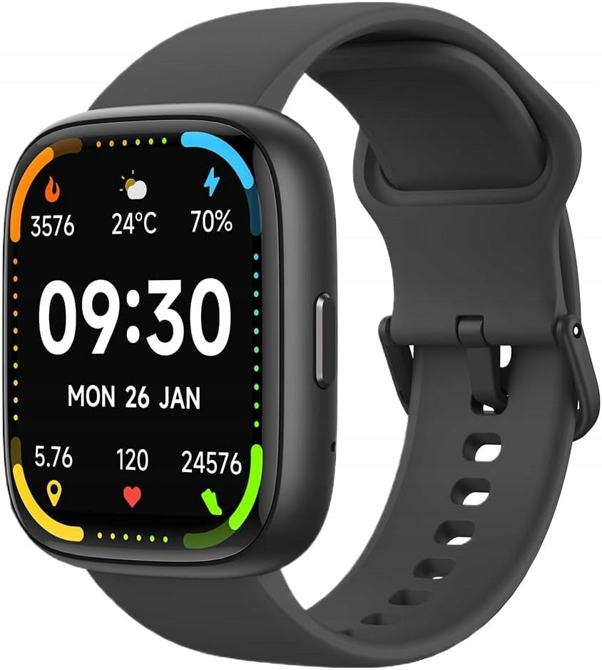 Smartwatch BLACK Bluetooth Conversation Heart Rate Monitor Sport Waterproof IP68