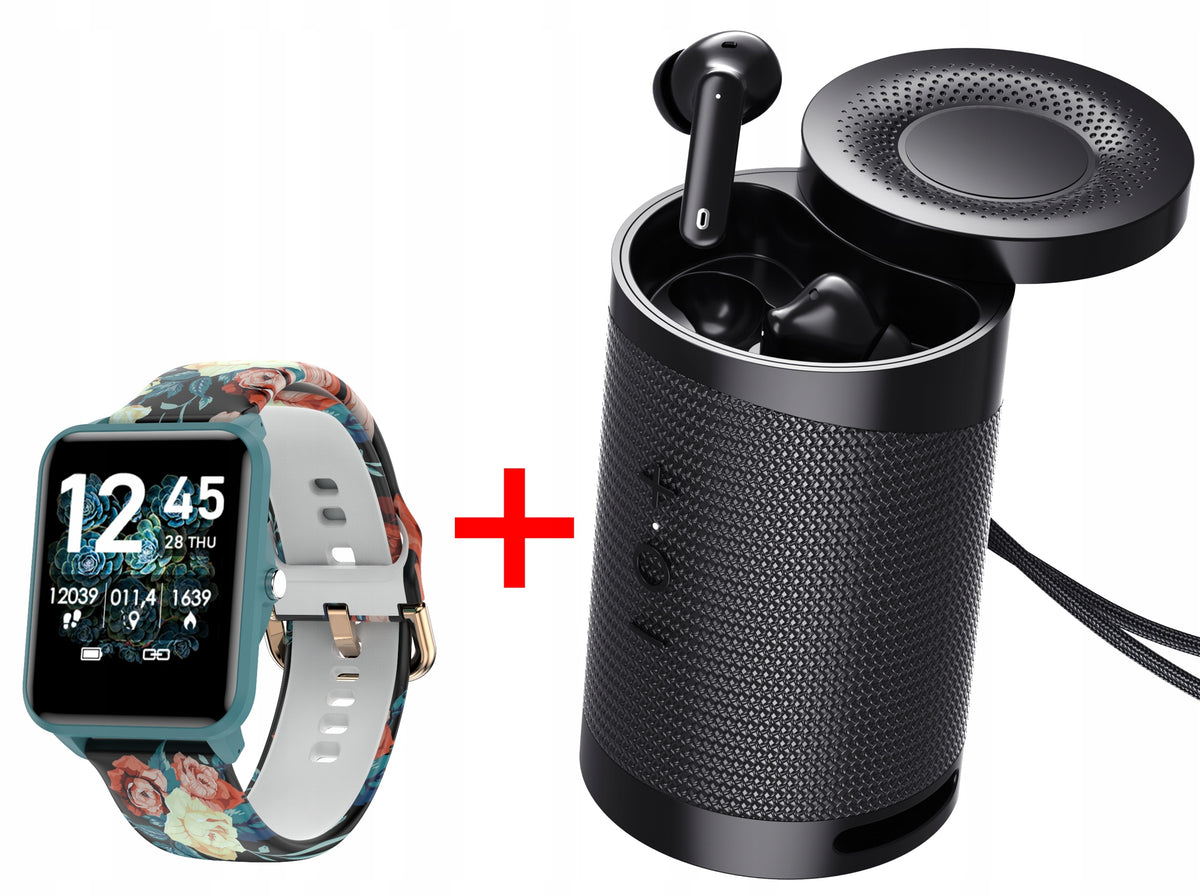 Smartwatch Bemi KIX-M with BT Duo speaker / headphones TWS Tutti green