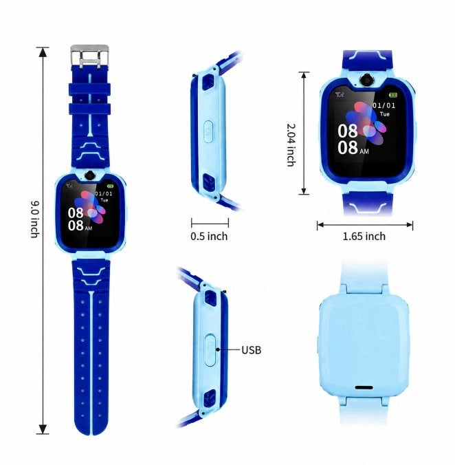 Smartwatch Blue (GPS, Locator, CAMERA) + LED HEADPHONES CAT EARS Manufacturer code Smartwatch Niebieski (GPS,Lokalizator,APARAT