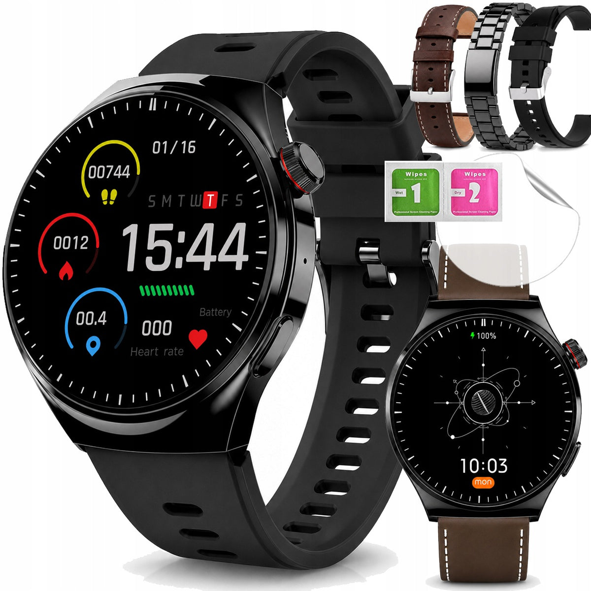 Smartwatch Bluetooth Talk ECG SpO2 Pressure Sport Polish Menu
