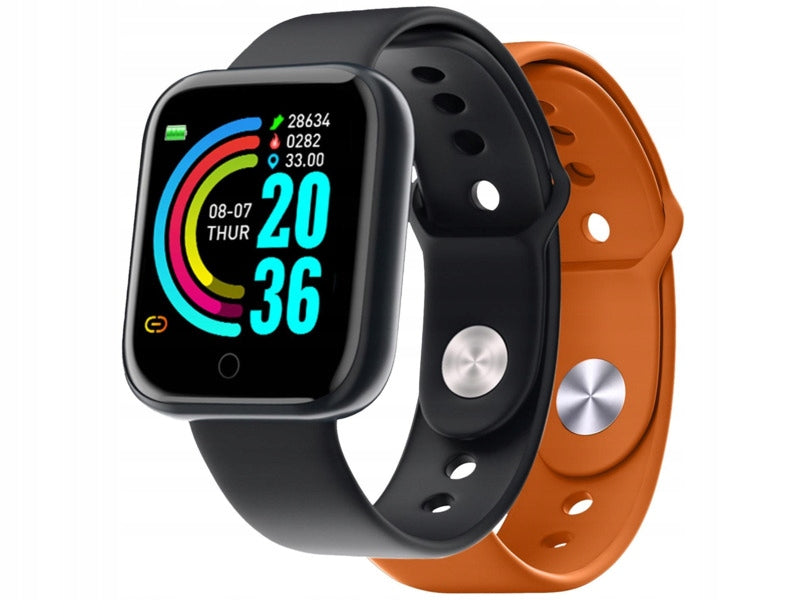 Smartwatch CELLY TrainerBeator Black + Orange Strap