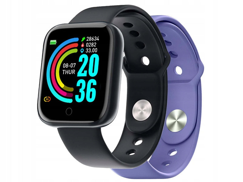 Smartwatch CELLY Trainerbeat Black + Purple Strap