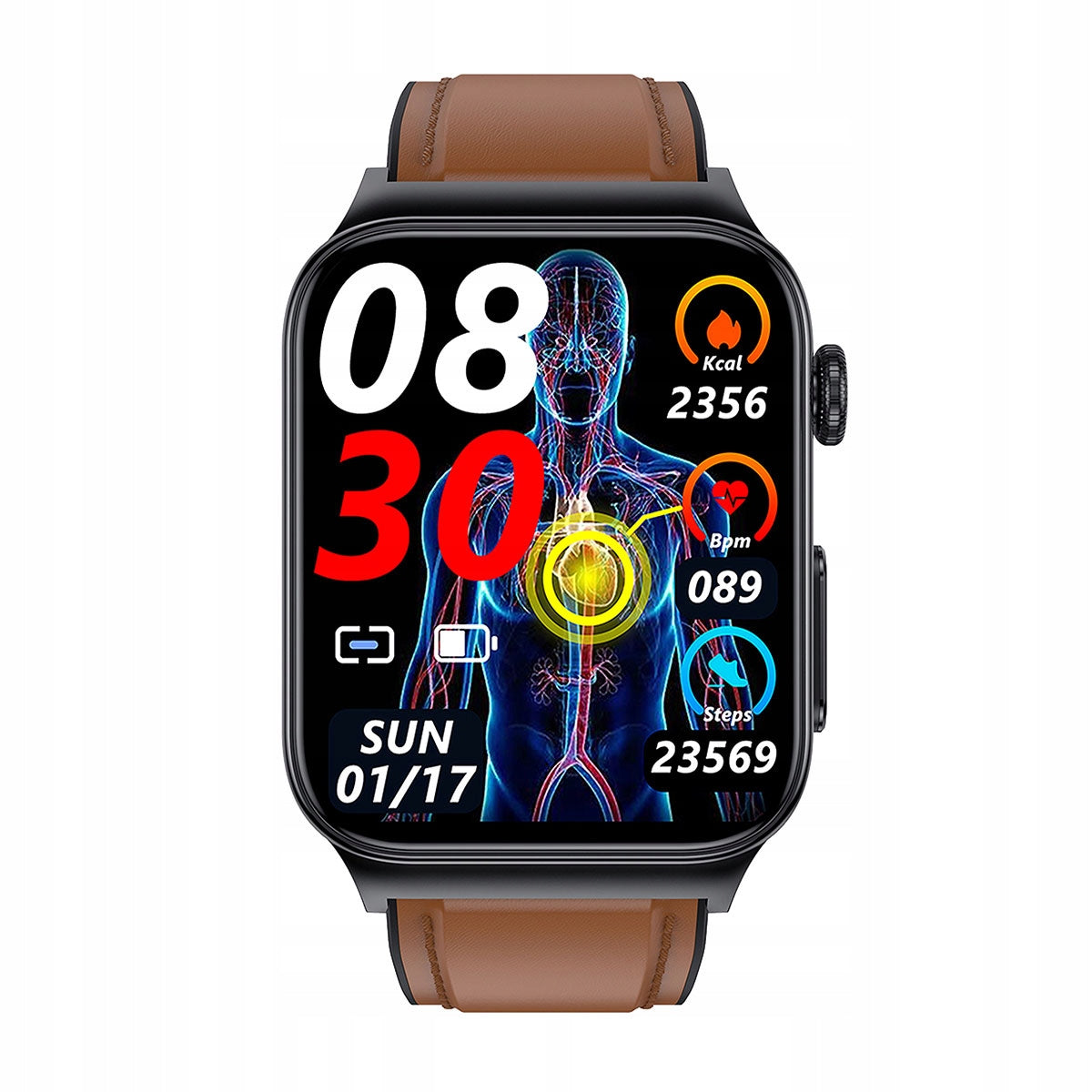 Smartwatch Cardio One Brown Watchmark Brand Watchmark
