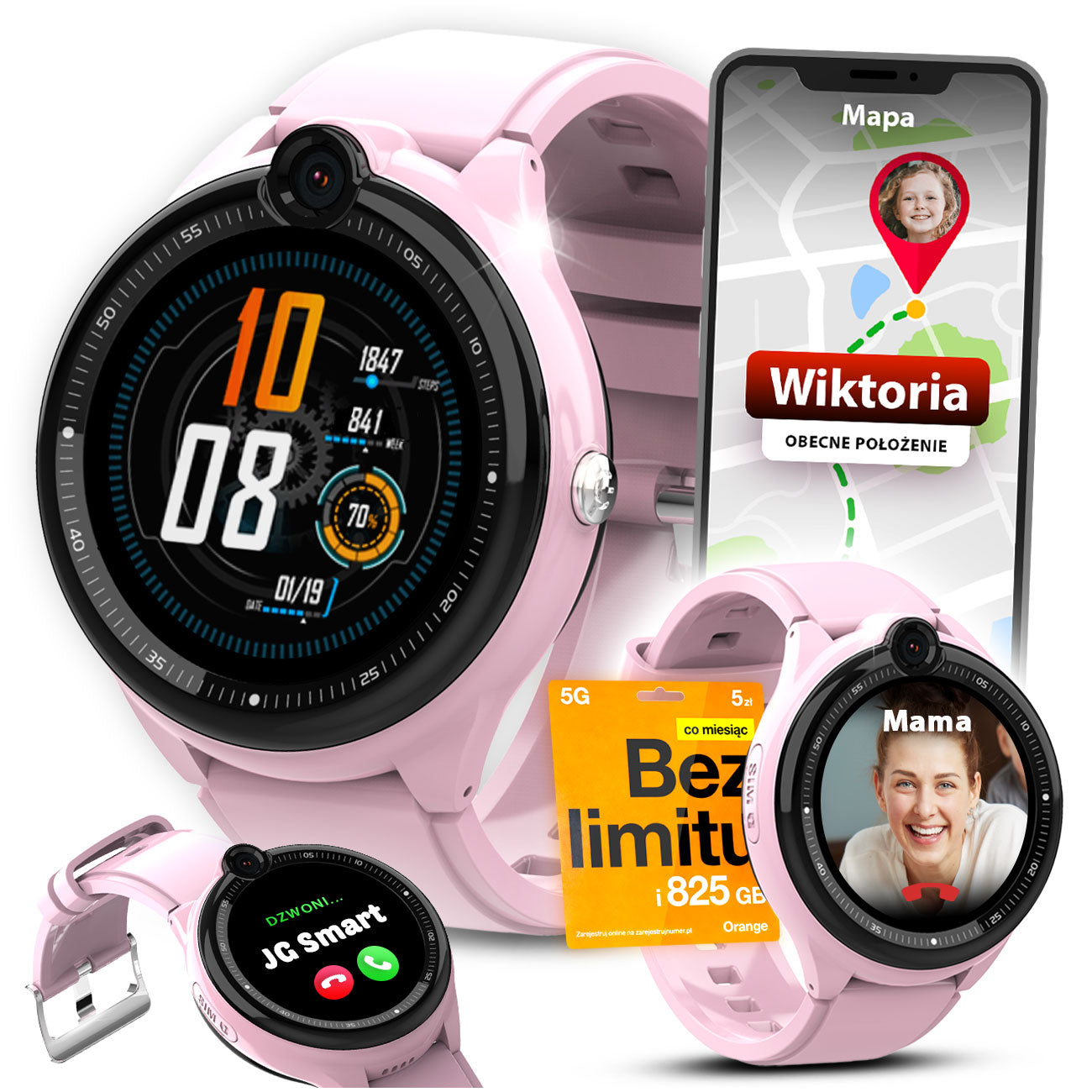 Smartwatch Children's Watch 4G LTE Talk Camera Video GPS Locator