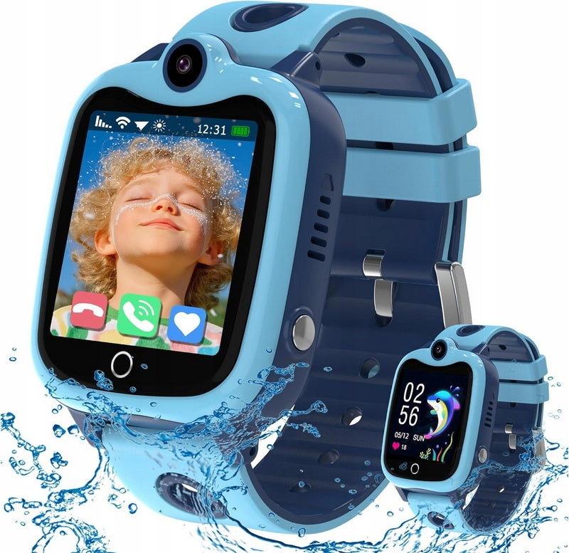 Smartwatch Children's watch Kesasohe 4G Sim GPS SOS Polish menu Blue