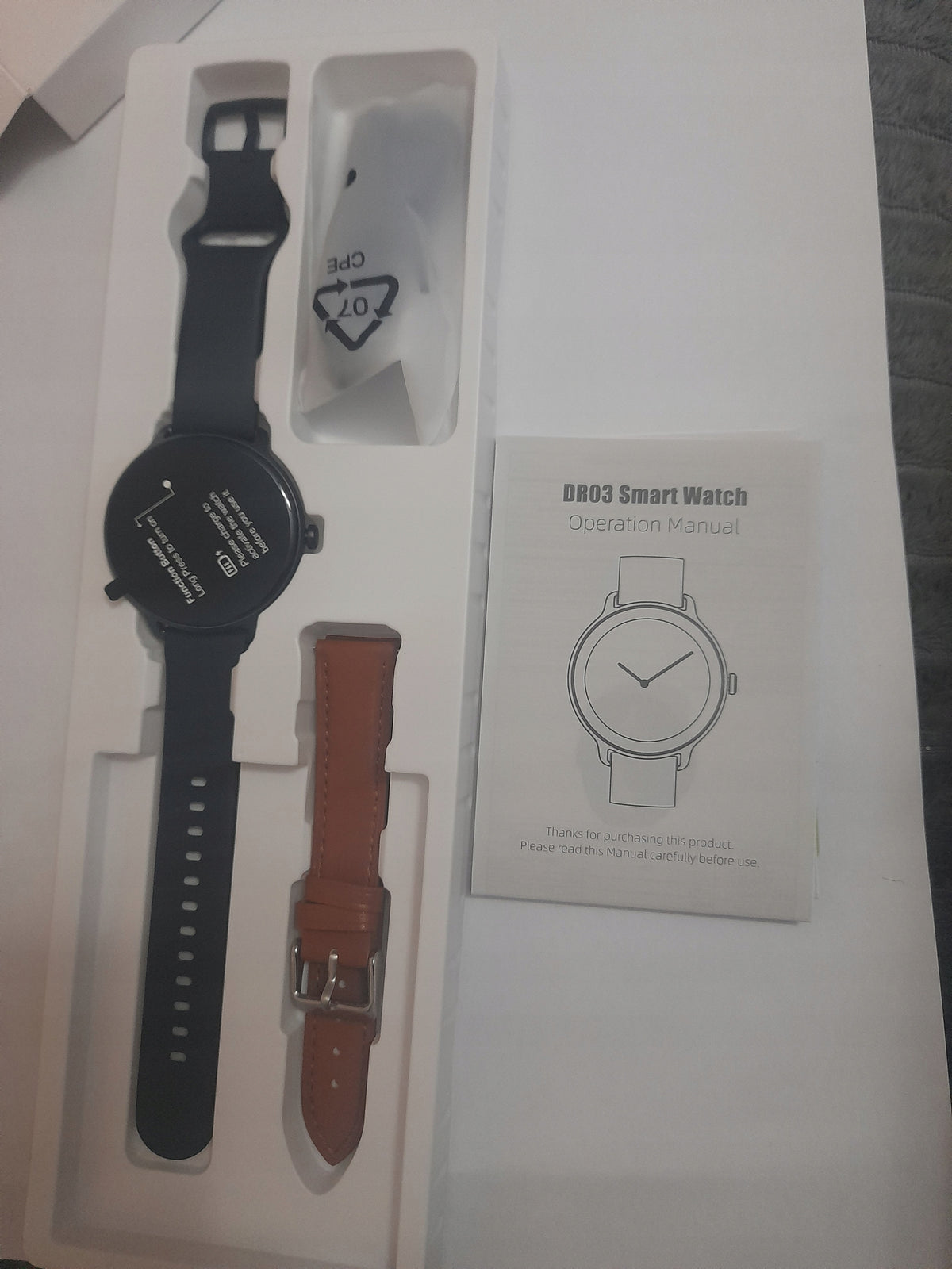 Smartwatch DR03- BLACK SET OF 2 STRAPS