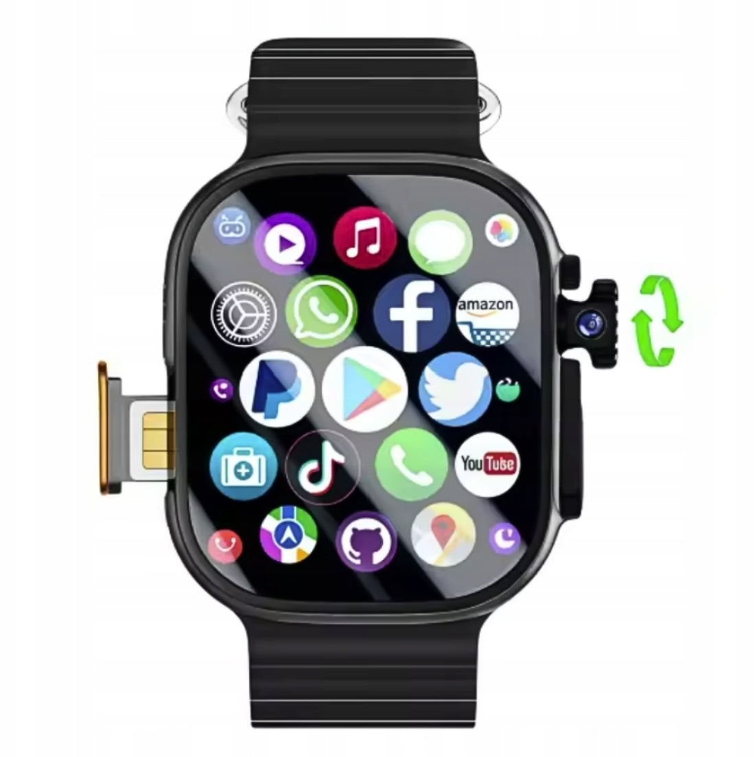 Smartwatch DW100 Pro 5G Android IOS 4GB RAM 64GB ROM AMOLED GPS Camera 180