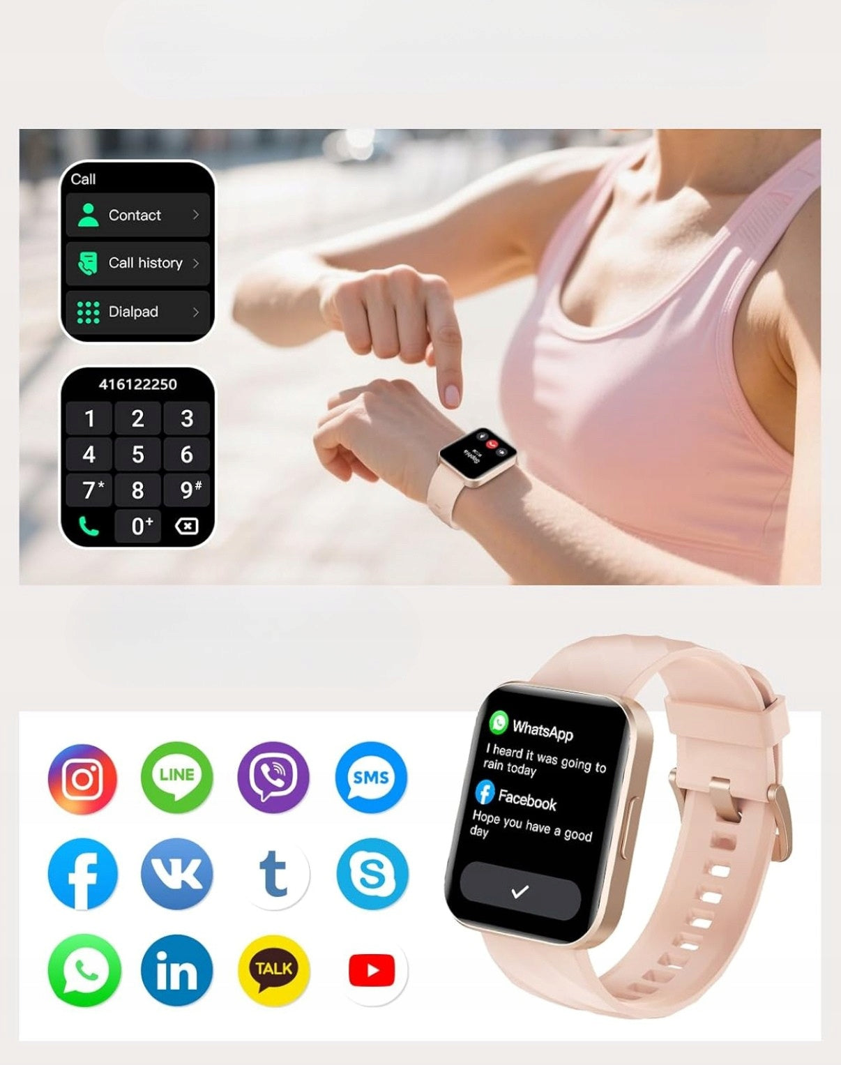 Smartwatch Dakofied XL20250126429 PINK R14 Packaging status original