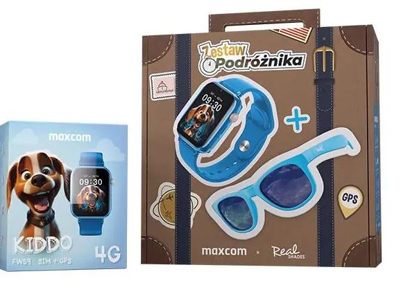 Smartwatch FW59 Kiddo 4G For Baby Conversation Video GPS Watch + Glasses