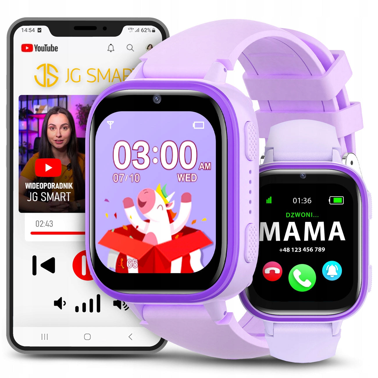 Smartwatch For Children's Watch SIM Phone Games Learning Camera Fairy Tales Manufacturer code smart watch dla dziecka polskie menu zegarek